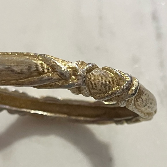 Givenchy Vintage Gold Plated Twisted Bangle - Picture 2 of 16